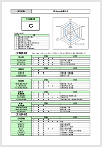 >信用調査レポートサンプルの表示イメージ